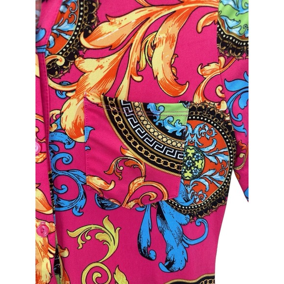 Julia by Love J Shirt Dress Womens Size M Button Up Versailles Cottagecore Artsy - Picture 8 of 11